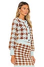 view 2 of 4 Cher Houndstooth Cardigan in Toffee
