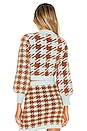 view 3 of 4 Cher Houndstooth Cardigan in Toffee
