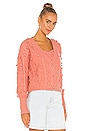 view 3 of 5 Florentina Button Down Cardigan in Rose