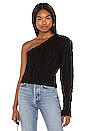 view 1 of 4 Quinn One Shoulder Sweater in Black