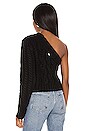 view 3 of 4 Quinn One Shoulder Sweater in Black