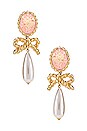 view 1 of 2 Cameo Pearl Drop Earrings in Vintage Gold