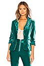 view 1 of 5 Viva Velvet Blazer in Emerald