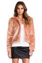 view 1 of 7 Faux Fur Jacket in Pale Pink
