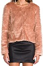 view 6 of 7 Faux Fur Jacket in Pale Pink