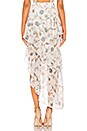 view 3 of 4 Romy Tiered Maxi Skirt in Lurex Floral