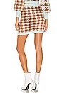 view 3 of 4 Cher Houndstooth Mini Skirt in Toffee