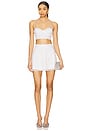 view 5 of 6 Glitter Grid Mini Skirt in White