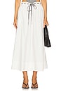 view 1 of 6 Georgia Poplin Midi Skirt in Cream