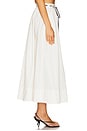 view 3 of 6 Georgia Poplin Midi Skirt in Cream