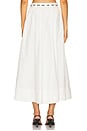 view 4 of 6 Georgia Poplin Midi Skirt in Cream