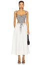 view 5 of 6 Georgia Poplin Midi Skirt in Cream