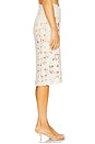 view 3 of 6 Floral Crochet Coverup Midi Skirt in White