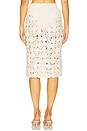view 4 of 6 Floral Crochet Coverup Midi Skirt in White