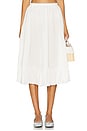 view 1 of 6 Tea Time Poplin Midi Skirt in White