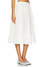 view 2 of 6 Tea Time Poplin Midi Skirt in White