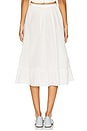 view 4 of 6 Tea Time Poplin Midi Skirt in White