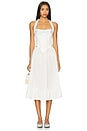 view 5 of 6 Tea Time Poplin Midi Skirt in White