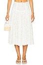 view 1 of 6 Daisy Lace Midi Skirt in White