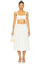 view 5 of 6 Daisy Lace Midi Skirt in White