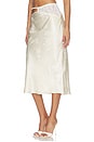 view 3 of 6 JUPE MIDI ADRIFT SATIN in Cream