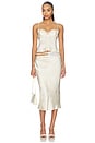 view 5 of 6 JUPE MIDI ADRIFT SATIN in Cream