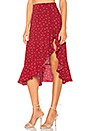view 2 of 4 La Lana Midi Skirt in Burgundy