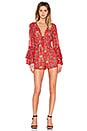 view 4 of 5 Pia Romper in Red