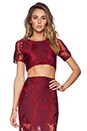 view 1 of 4 TOP CROPPED ETHEREAL in Crimson