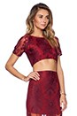 view 2 of 4 TOP CROPPED ETHEREAL in Crimson