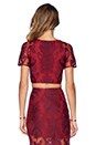 view 3 of 4 TOP CROPPED ETHEREAL in Crimson