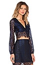view 2 of 4 Lyla Crop Top in Navy & Black