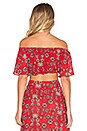 view 3 of 4 Pia Crop Top in Red