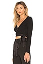view 2 of 4 Freddy Wrap Top in Black