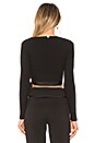 view 3 of 4 Freddy Wrap Top in Black