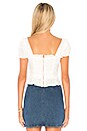 view 3 of 4 Charlotte Eyelet Lace Up Blouse in White Heart