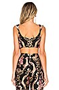 view 3 of 4 Brocade Crop Top in Black Floral
