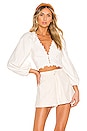 view 2 of 5 Macaroon Blouson Top in White