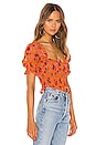 view 2 of 4 Peony Smocked Top in Tangerine