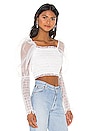 view 2 of 4 X REVOLVE Volume Sleeve Smocked Blouse in White