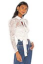 view 2 of 4 Farrah Button Up Blouse in White Lace