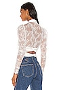 view 3 of 4 Farrah Button Up Blouse in White Lace