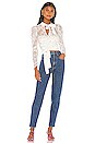 view 4 of 4 Farrah Button Up Blouse in White Lace