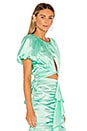 view 2 of 4 X REVOLVE Puff Sleeve Crop Top in Green