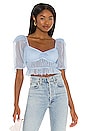 view 1 of 4 Sunshine Crop Top in Light Blue