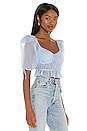 view 2 of 4 Sunshine Crop Top in Light Blue
