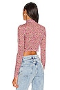 view 3 of 4 Nadia Sheer Turtleneck Crop Top in Pink