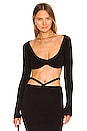 view 1 of 4 Jourdin Cross Front Top in Black