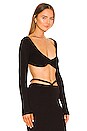 view 2 of 4 Jourdin Cross Front Top in Black