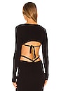 view 3 of 4 Jourdin Cross Front Top in Black